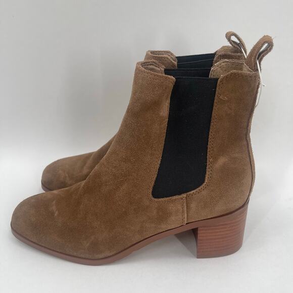 STEVE MADDEN Rhiannon Boots Size 9 Suede Leather Heeled Pull On Ankle Booties - Picture 7 of 16